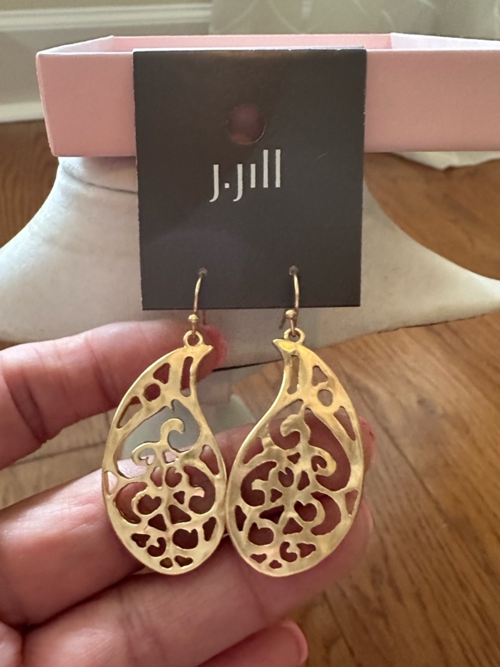 J.Jill Filigree Teardrop Earrings in a yellow gold NWT